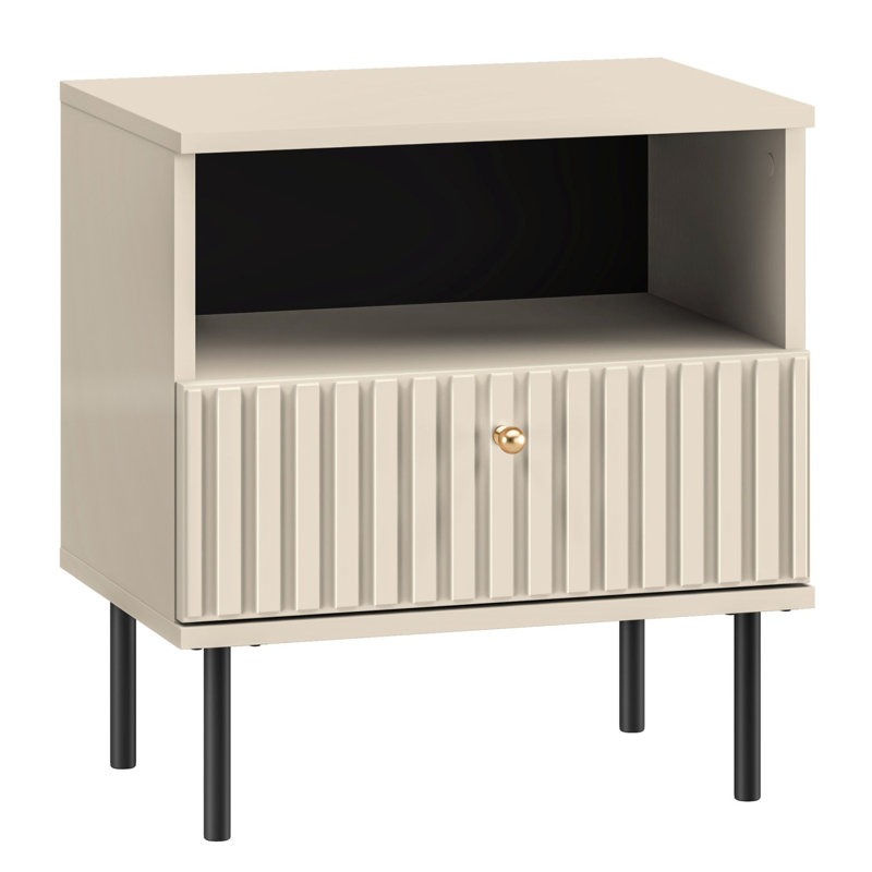 50cm W Metal Bedside Table