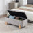 Upholstered Flip Top Storage Bench With Solid Wood Legs-509111044-509110520