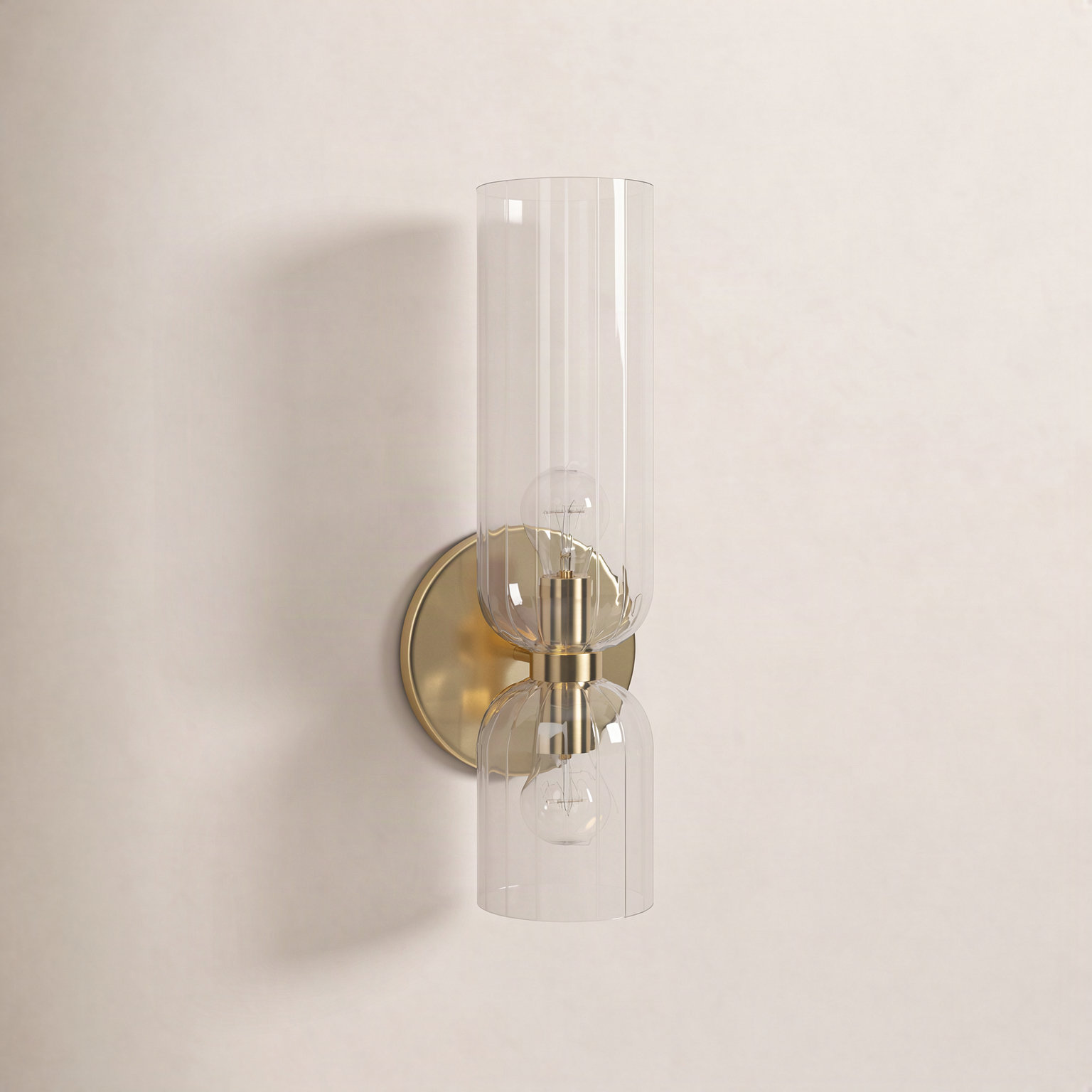 Sahriyah 2-Light Dimmable Armed Sconce, Aged Brass