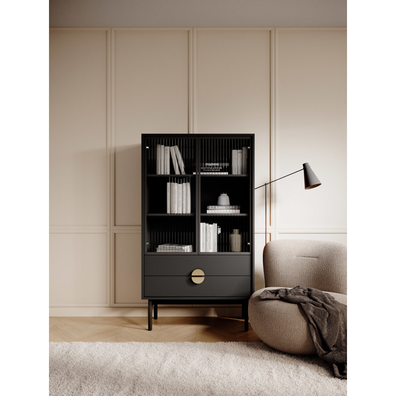 Anylia Display Cabinet, Black