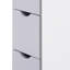 Élégante armoire de rangement pour la salle de bain, armoire de rangement étroite pour la salle de bain, tour à linge autoportante avec tablette à 2 niveaux et tiroirs