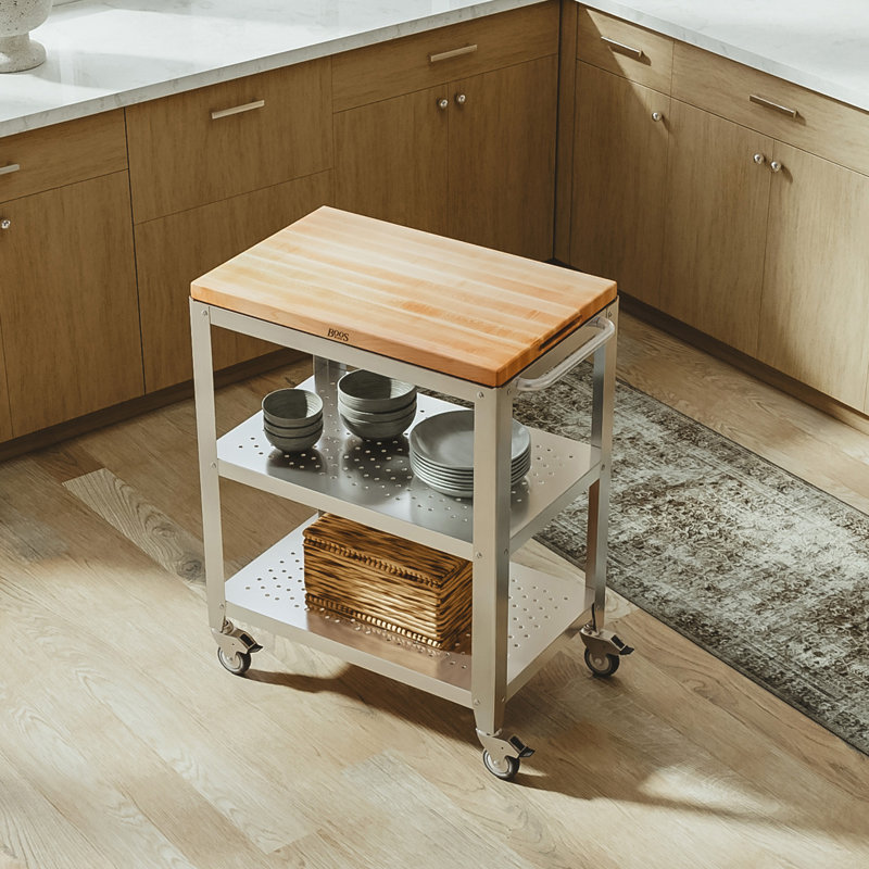 Cucina Culinarte Kitchen Cart with Maple Top