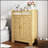 Coffee Bar Cabinet, Buffet Sideboard With Drawer And Adjustable Shelf, Barn Door Storage For Modern Kitchens