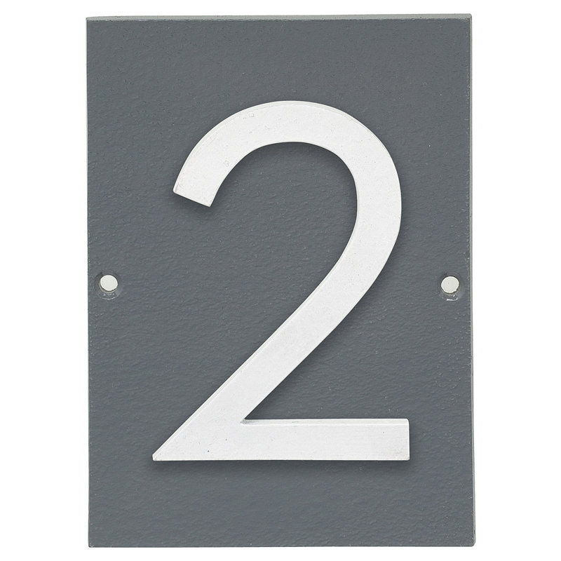Plaque murale rectangulaire, Gris / blanc, Oui