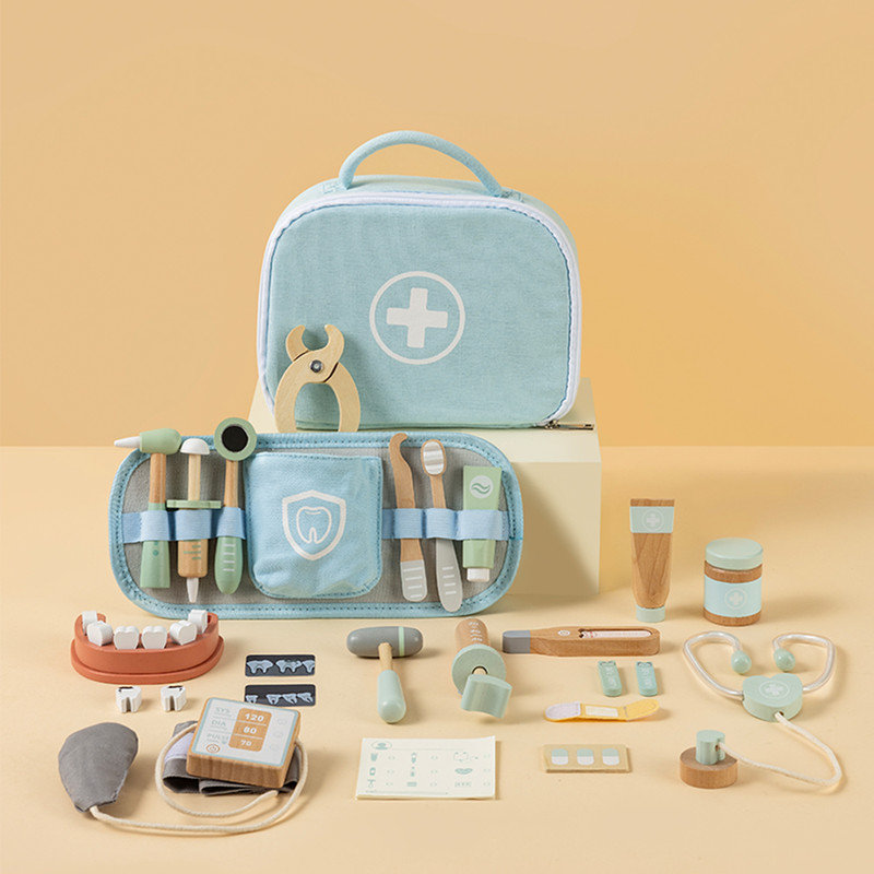 Freniland - Ensemble de jeu de médecin pour les enfants de 3 ans et plus, trousse médicale avec outils et stéthoscope, jeu de rôle éducatif