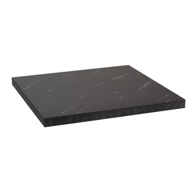 36"x36" Black Granite Print Laminate Table Top, 1 1/2'' Thick