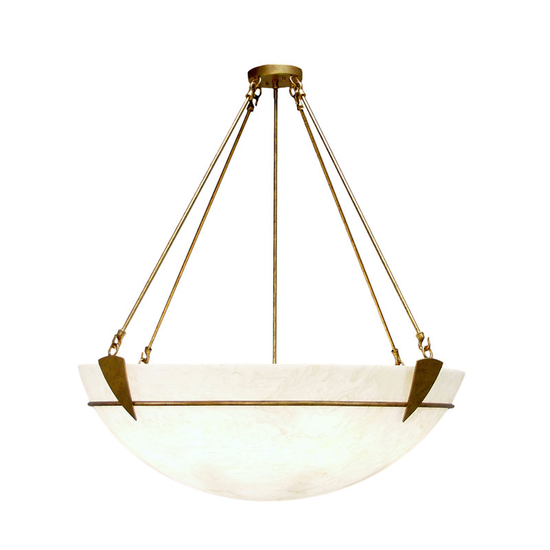 45-Inch Glass Globe Inverted Pendant Light