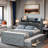 Roly Wooden Bed with Storage Headboard, Trundle, Three Storage and Outlets-1089177419-1089177417