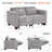62.2'' Zero Clearance Recliner Power Recliner Loveseat Sofa with Adjustable Headrest for Small Space-1663123678