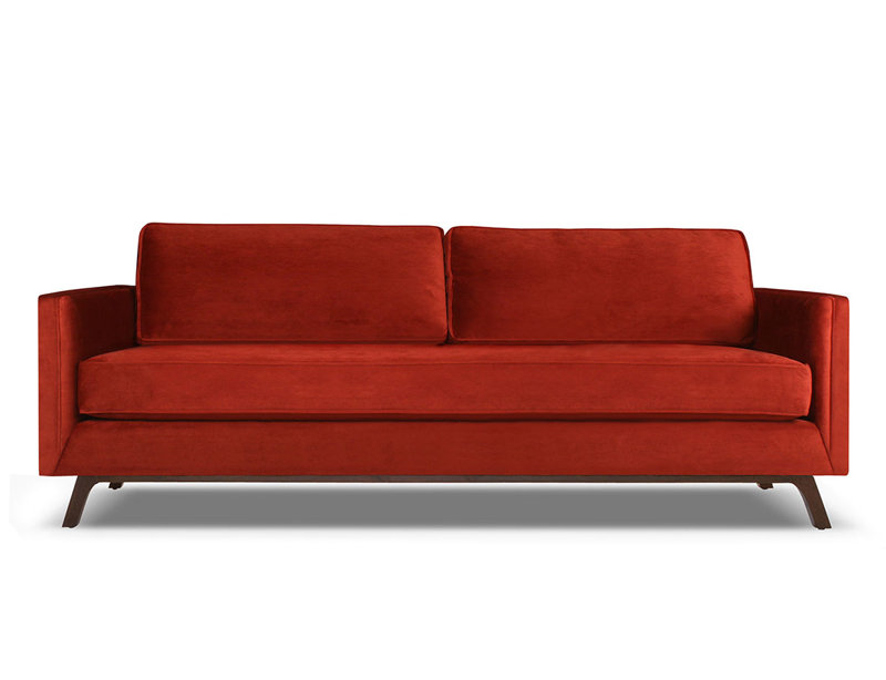 Canapé Zeno, Rouge, H 33 po x l 84 po x P 37 po