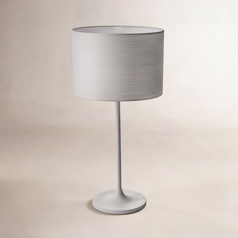 California Metal Table Lamp, White, Gray