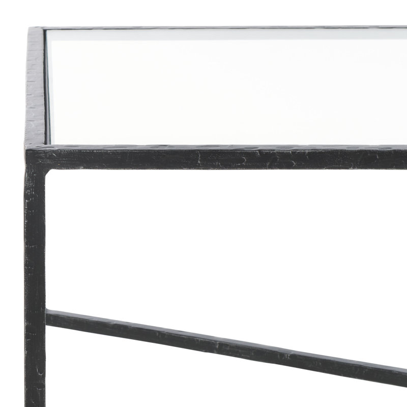 Tauri Forged Metal Rectangle Coffee Table, Black