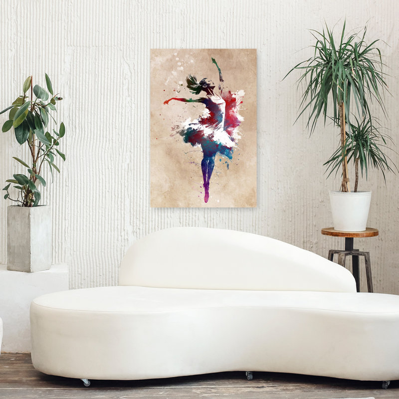 «Vibrant Dance Expression», art mural contemporain, H 36 po x l 24 po
