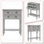 Console en bois de pin avec boutons ronds-952381257