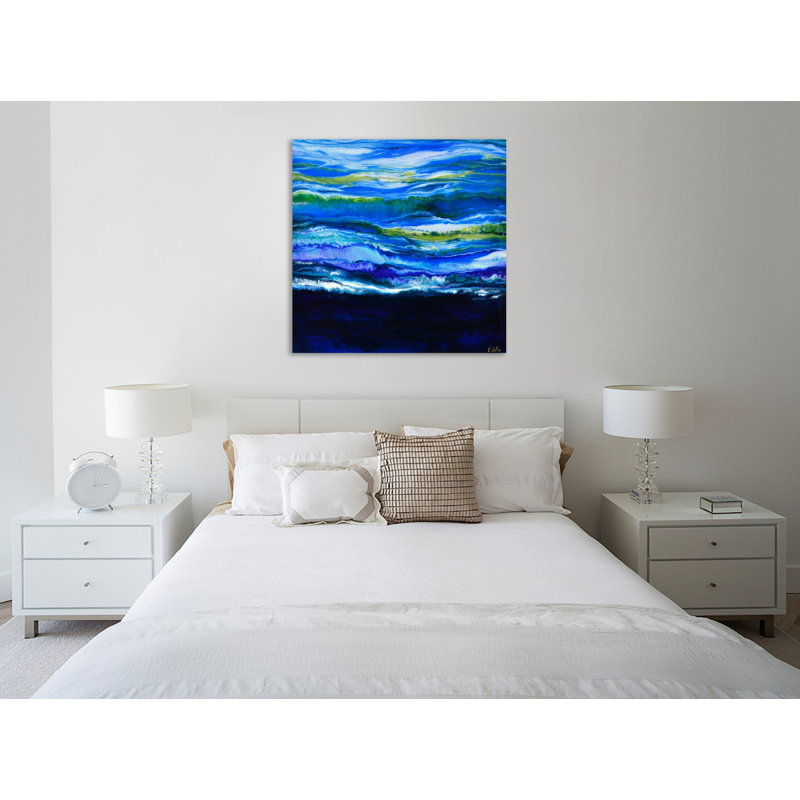 « acrylique en résine d’eau abstract », reproduction de peinture à l’aquarelle, Toile, H 48 po x l 48 po x P 1,5 po