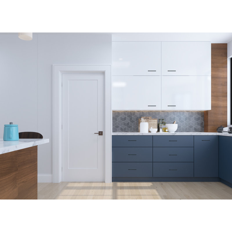 Porte double Gauss, Noir mat, Gauche, 28 po x 80 po