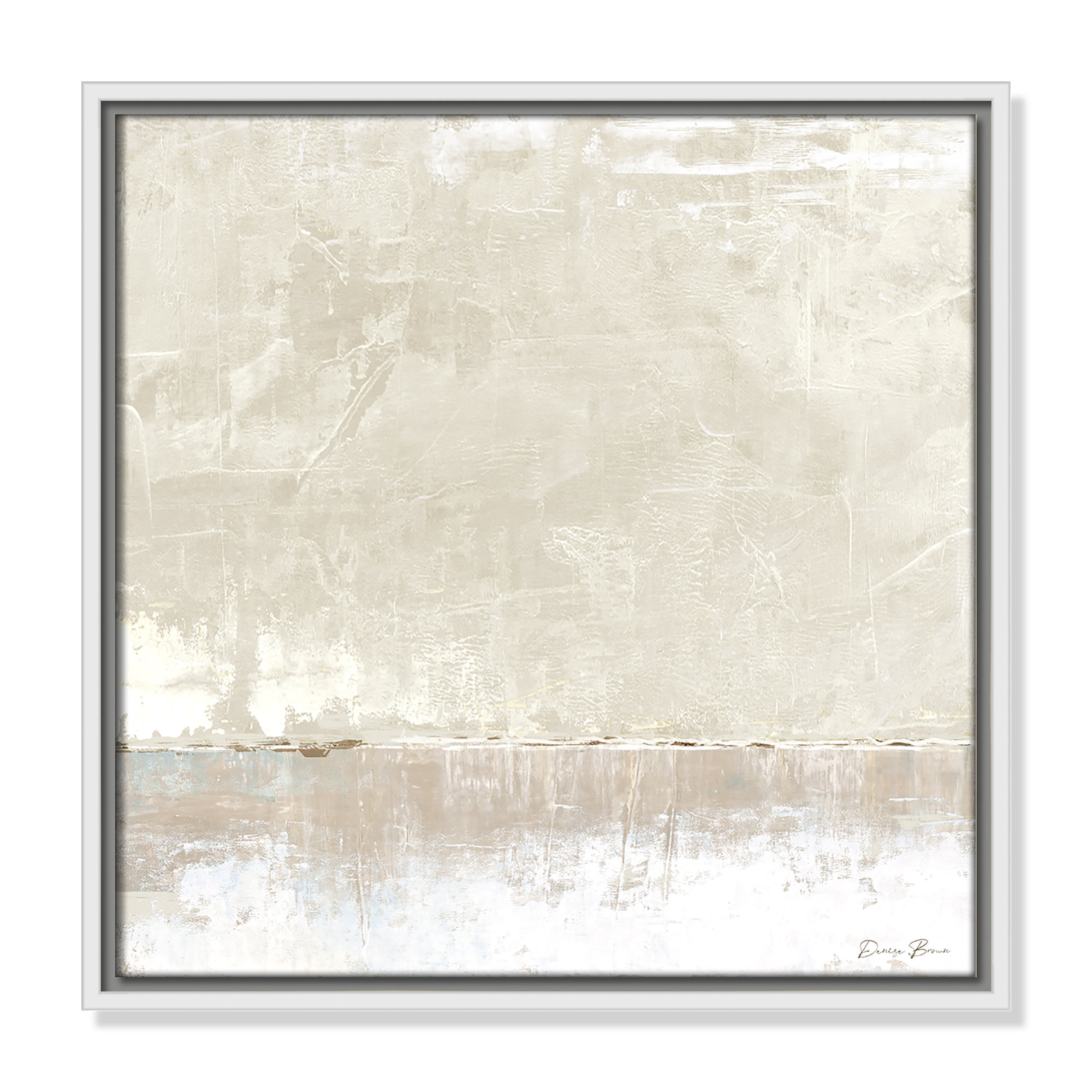 Better Days - Floater Frame Print on Canvas, White, 17.5" H x 17.5" W