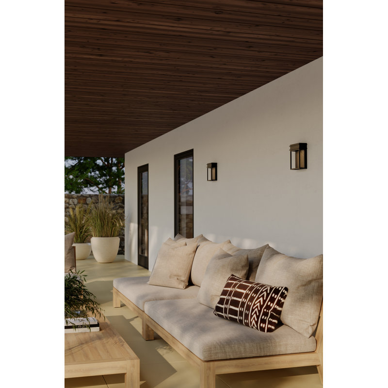 Goretti 9" High LED Outdoor Wall Sconce, 9" H x 7.5" W x 3.25" D