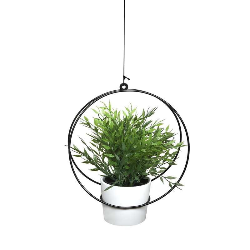 Pot à fleurs suspendu en métal