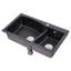 Modern Double Bowl Quartz Resin Composite Kitchen Sink with Waste Kit