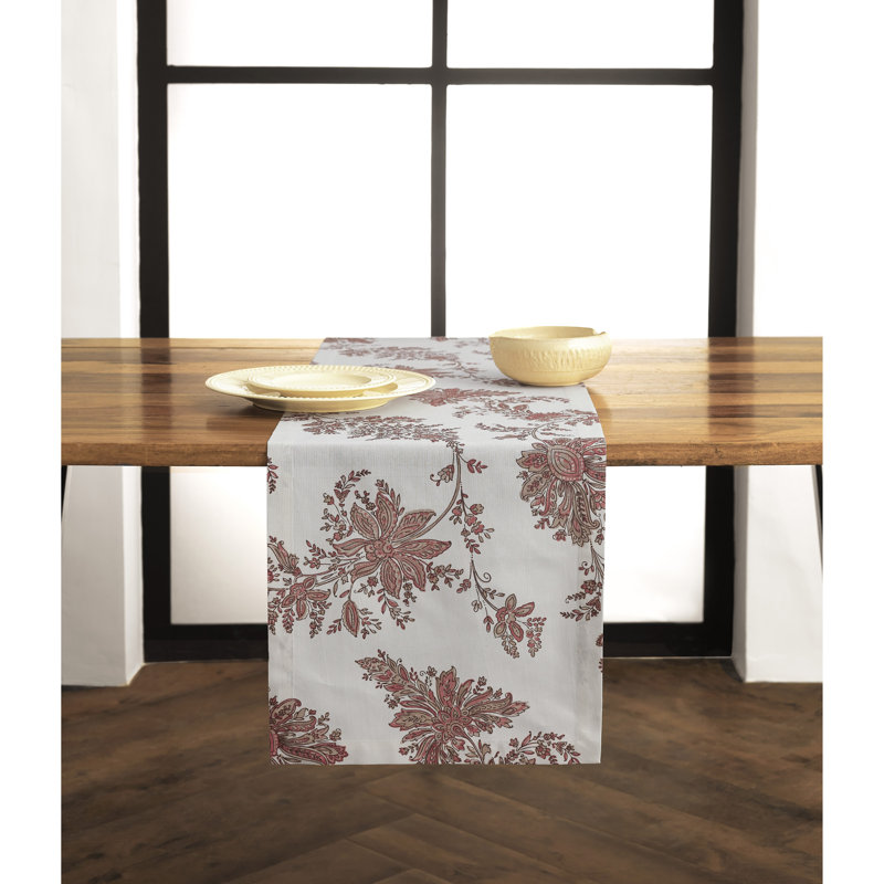 Florence Cotton Linen Table Runner, 72" x 14"
