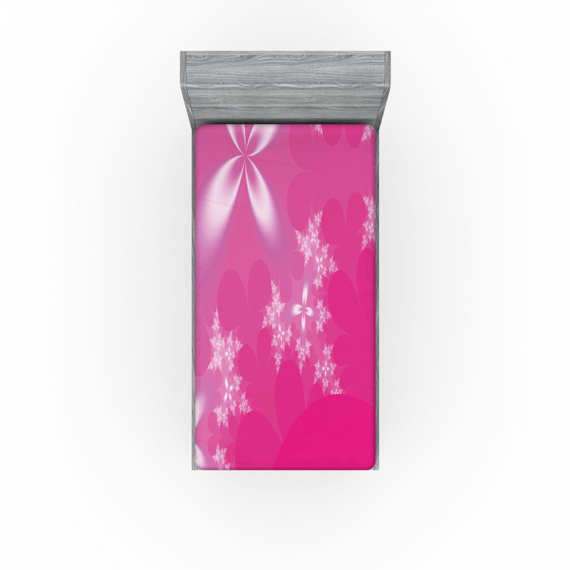 Ensemble de 2 draps-housse Ambesonne Hot Pink, Drap-housse de taille simple