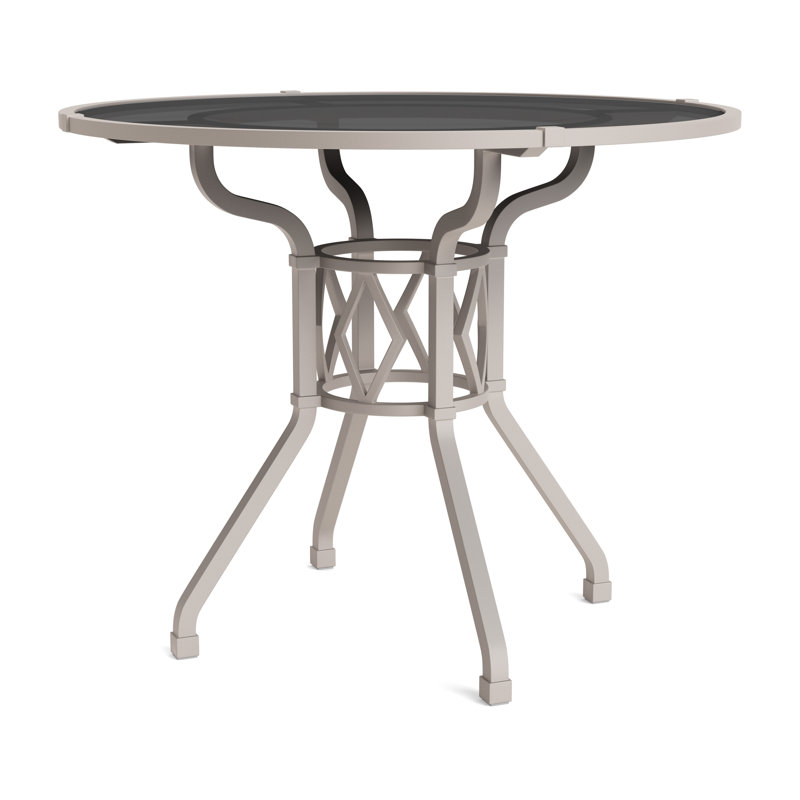 Venetian Outdoor Round Dining Table, 36" D, Dove Smooth