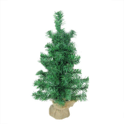 Arbre de Noël artificiel 18 po à deux tons en pin vert mélangé 18 po - non éclairé
