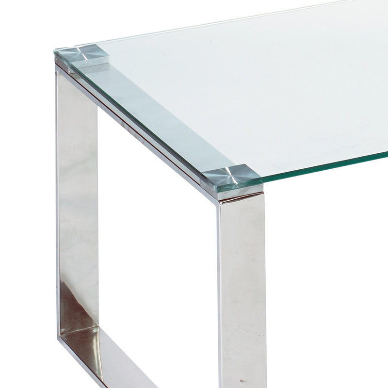 Table basse Mihran, H 16 po x l 35 po x P 14 po, Argent