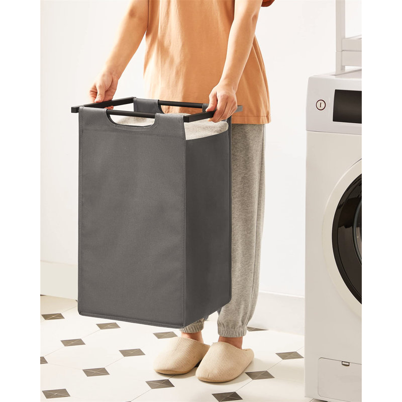 Laundry Sorter with Handles, Rustic Brown/Grey