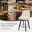 Swivel Upholstered 26''Counter Stool And Bar Stools With Full Back And Solid Wood Frame-2051202734
