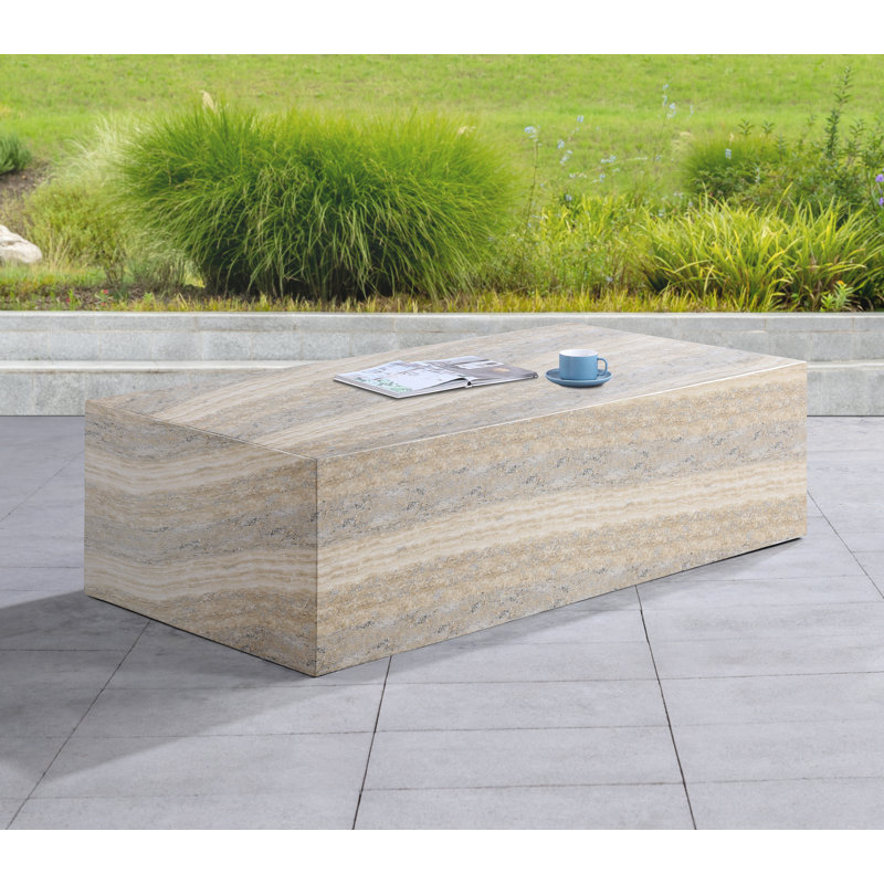 Table basse Geffrey, Travertin