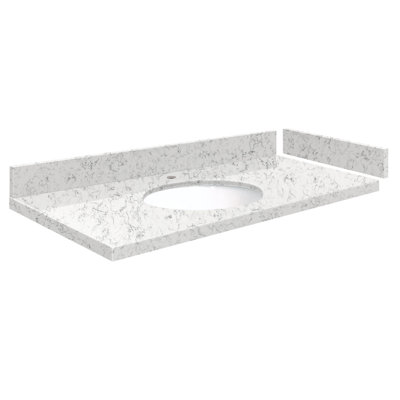 39.5 Single Vanity Top with 1 Faucet Holes -  Transolid, VT39.5x22-1OU-LYR-1