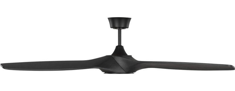 Selen Smart LED Ceiling Fan, Midnight Black, Midnight Black, 60" Wide