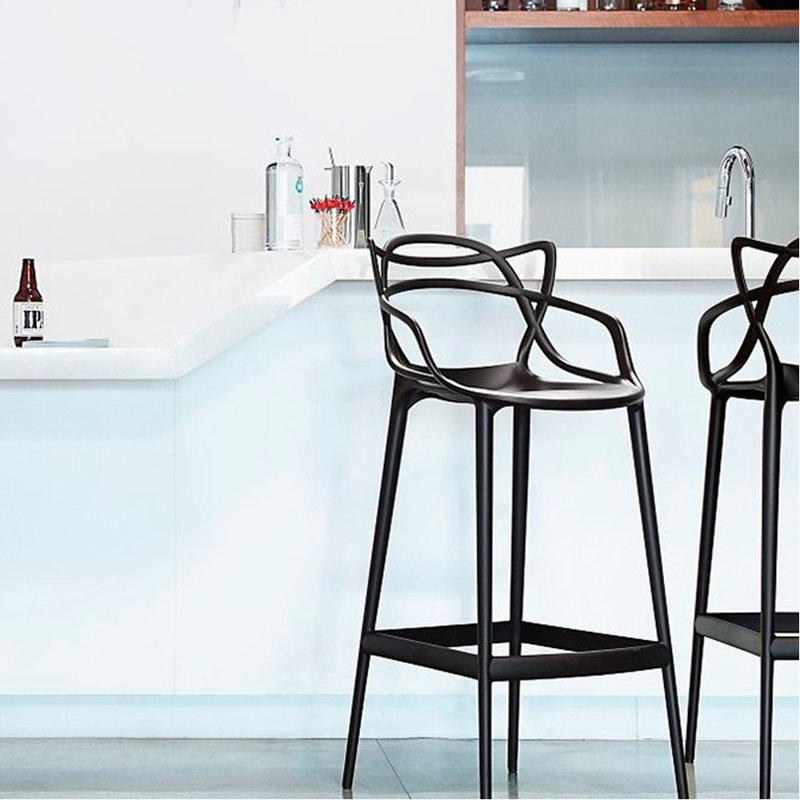 Tabouret de bar et de comptoir, Noir, noir, noir, noir, Tabouret de bar (siège d’une hauteur de 30 po), 2