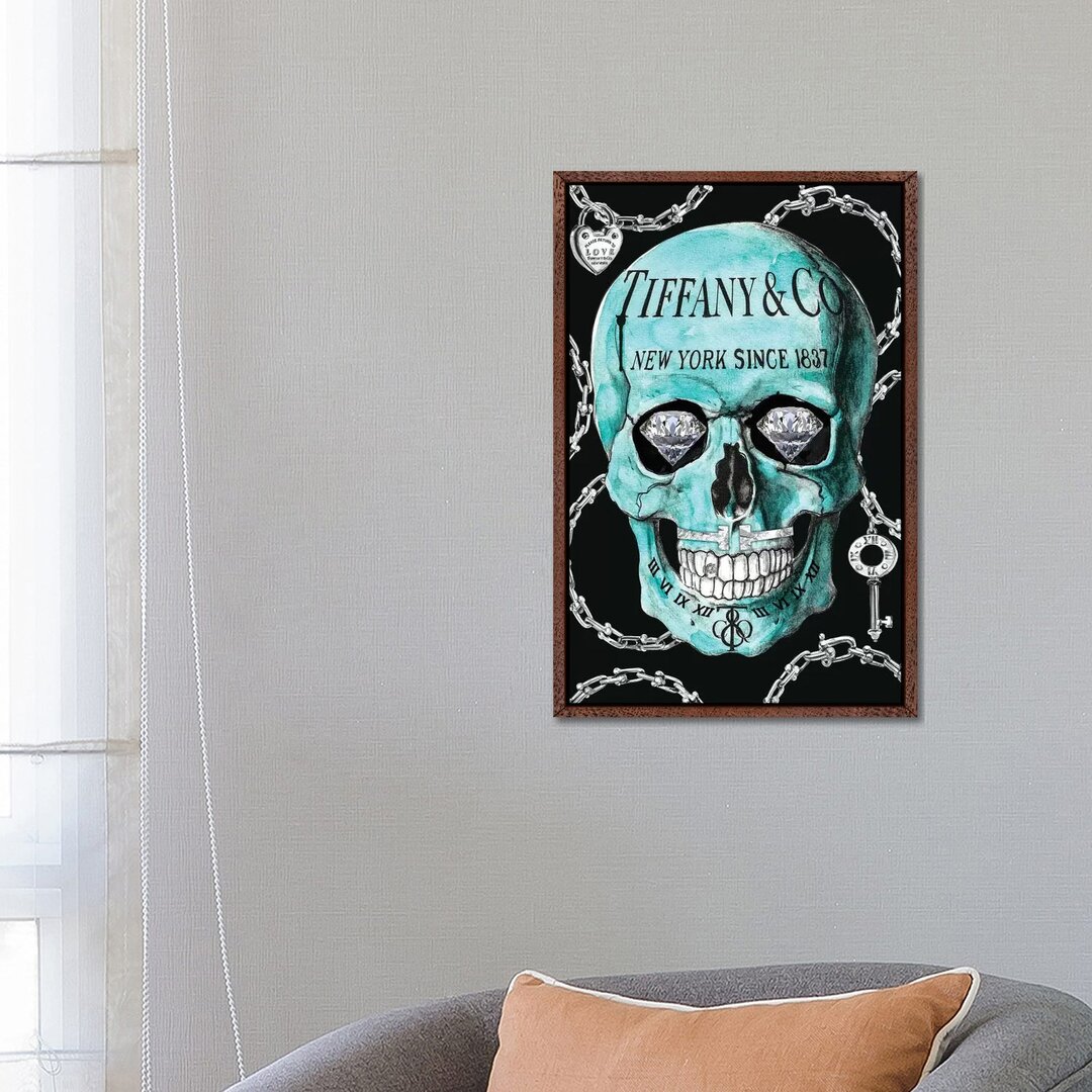 Leinwandbild Tiffany Skull