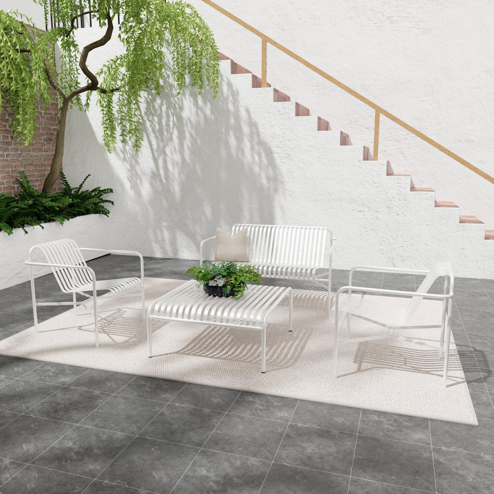 Winchester 35.5 " Patio Table, White
