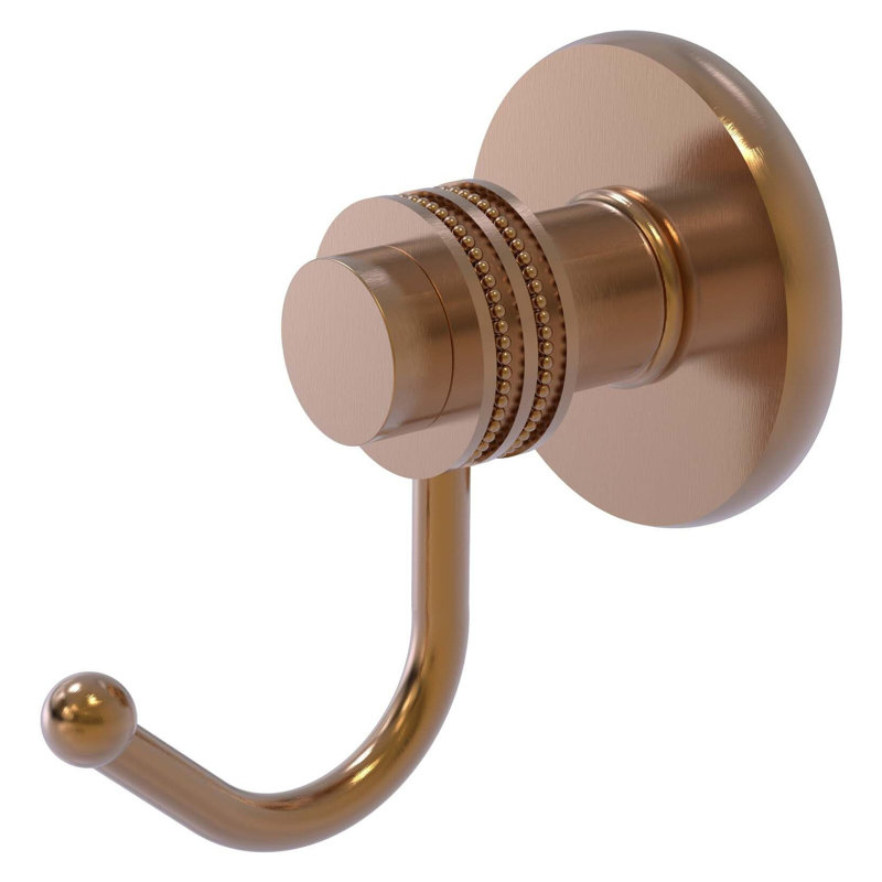 Mercury Wall Mounted Towel Hook, Brushed Bronze