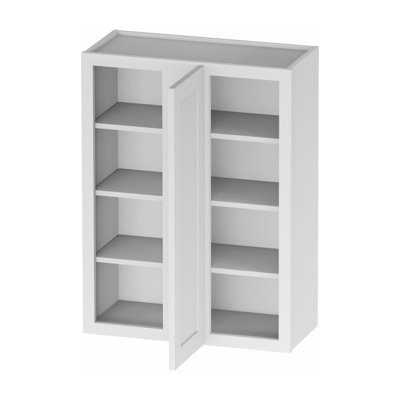 Meuble d'angle mural en contreplaqué blanc, prêt à assembler, Kindwood Eco Shaker, 30 po L x 12 po P x 36 po H