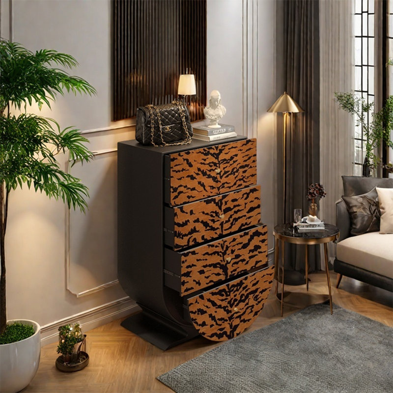 Armoire de rangement multi avec tiroirs en bois lisse