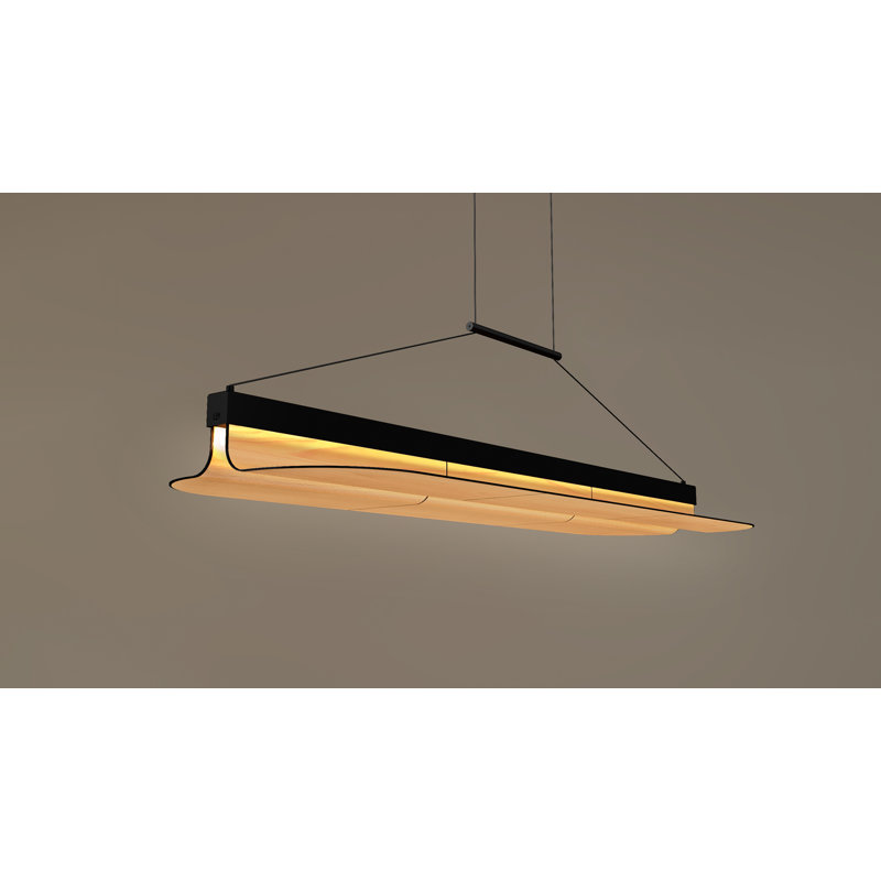 Omma 1 - Light LED Pendant, Natural Cherry, Matte Black