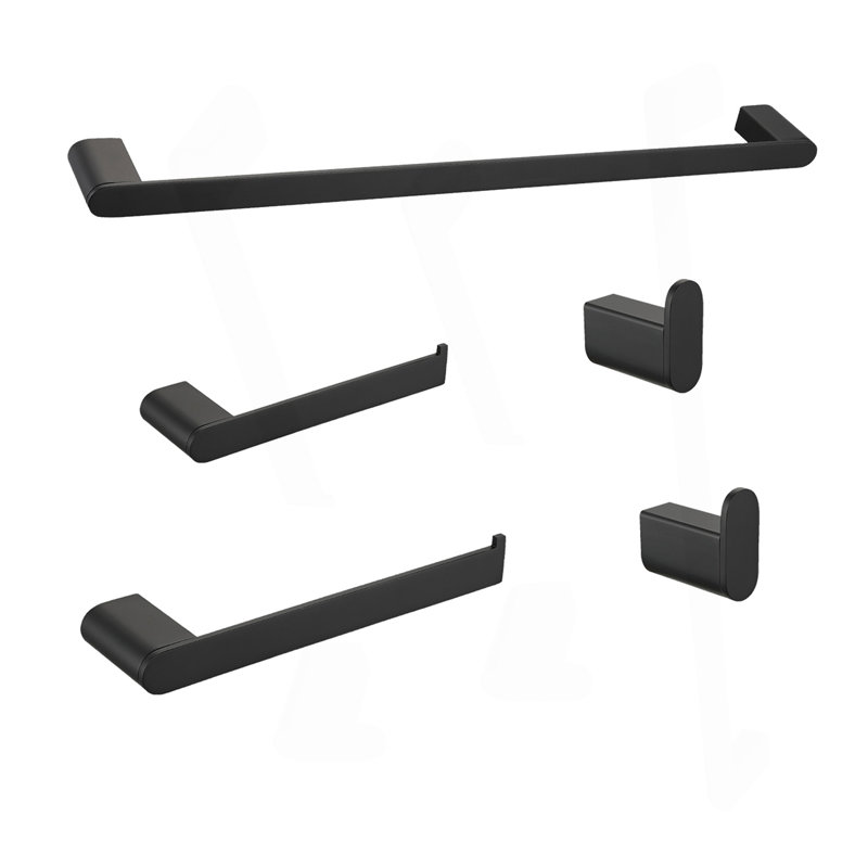 5- Piece Bathroom Hardware Set, Matte Black