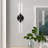 2-Lamp matte black dimmable glass iron wall light-723404024