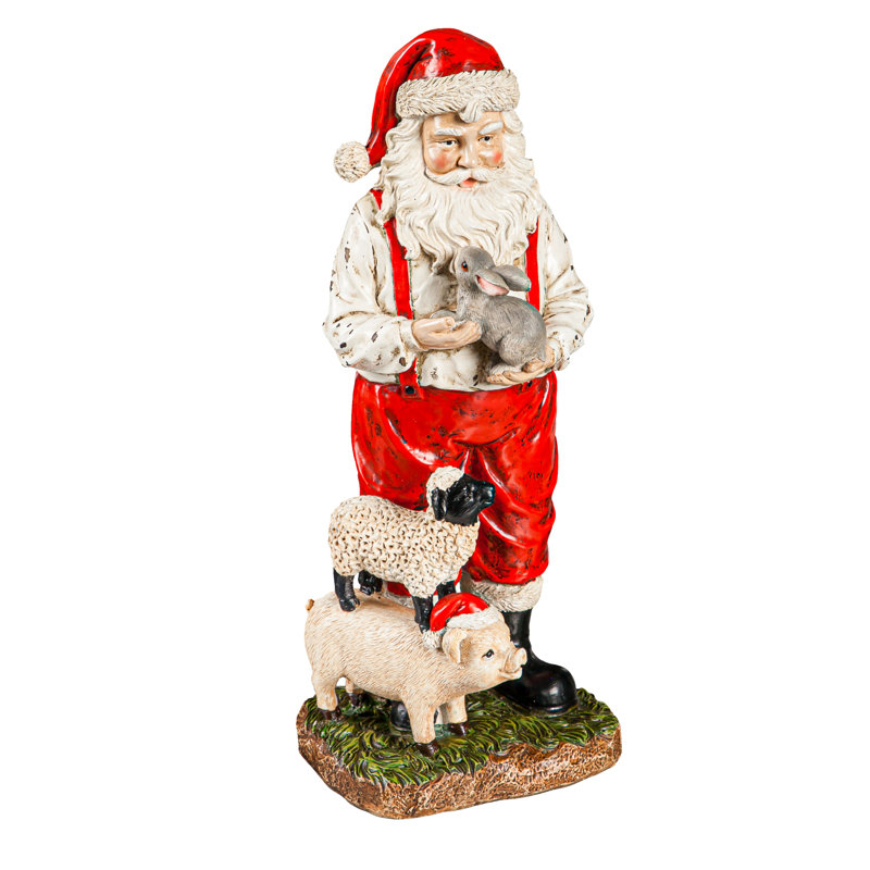 Farmhouse Santa Statuary