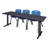 Cain T-Base Training Seminar Table & 3 M Stack Chairs-32520361-32520357
