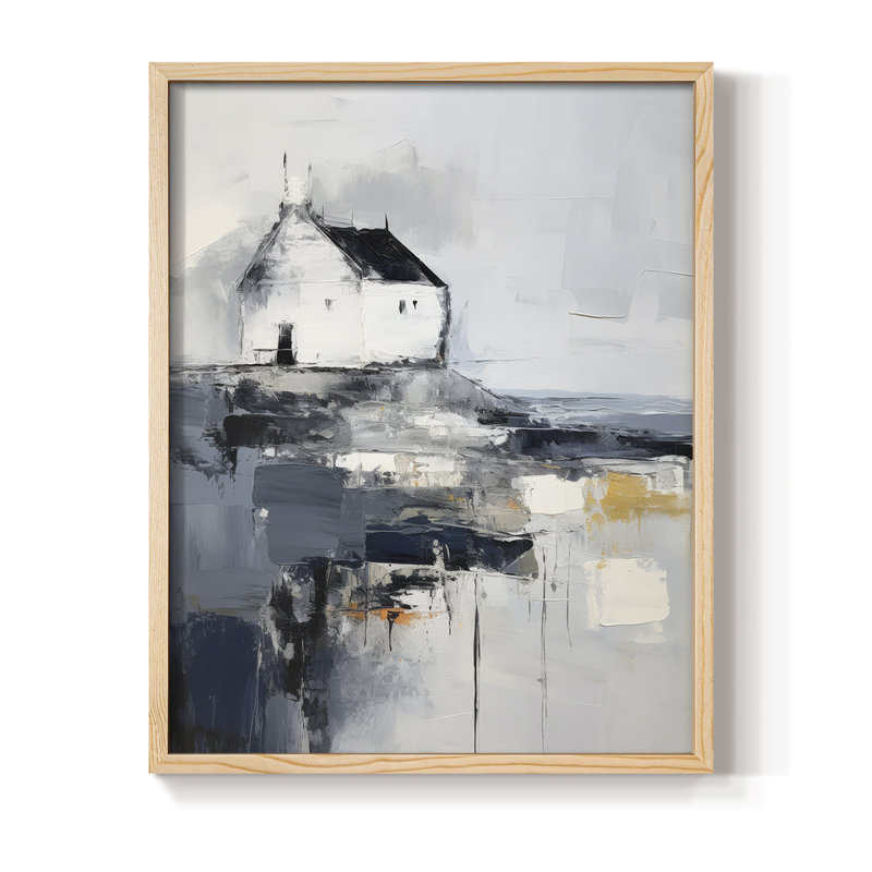 «NAUTICAL Series», reproduction encadrée en bois massif, Natural, 11" H x 9" W