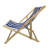 Folding Outdoor Sling Chair In Dark Blue - Made From Populus Wood, 40.39 In. Depth, 220 Lbs Weight Limit Chaise Lounge Wood Construction, 34.4 Height,