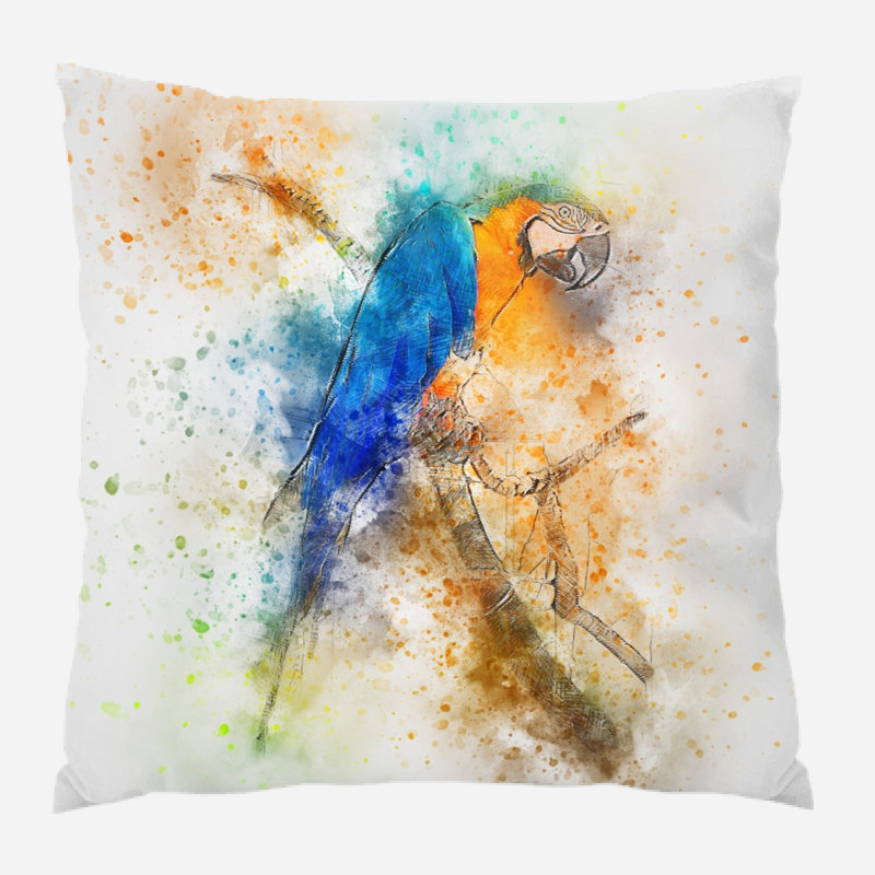 Coussin oiseau Washam, Microsuède, Intérieur