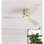 Ventilateur de plafond 52 pouces à profil bas DC 3 ventilateur en bois massif sans moteur réversible télécommande sans lumière-75898746