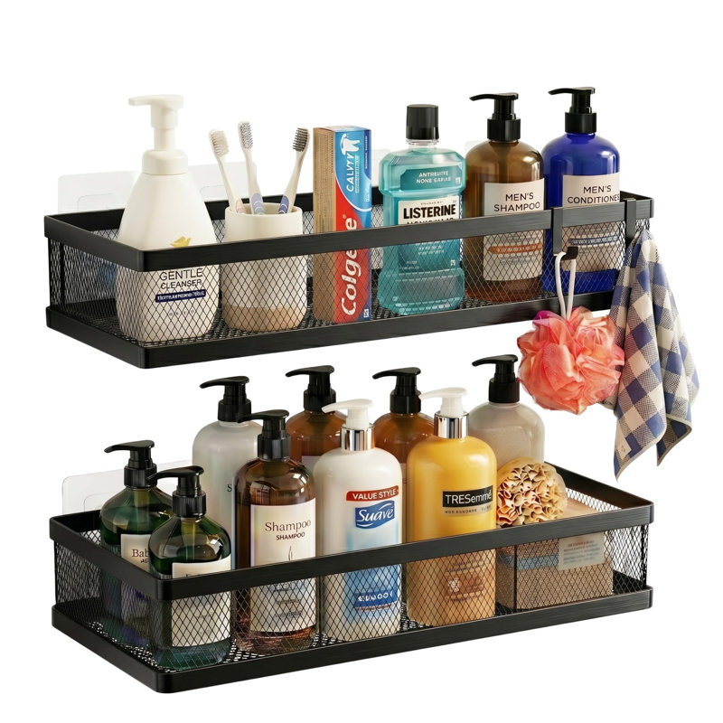 Support de rangement mural pour panier de douche Mesh